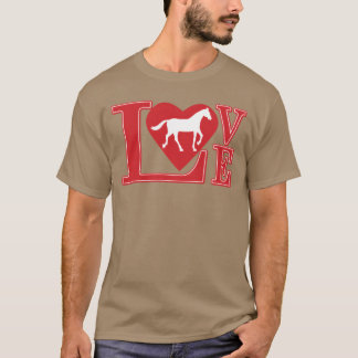 T-shirt Equine Horse Love Heart Illustration garçon