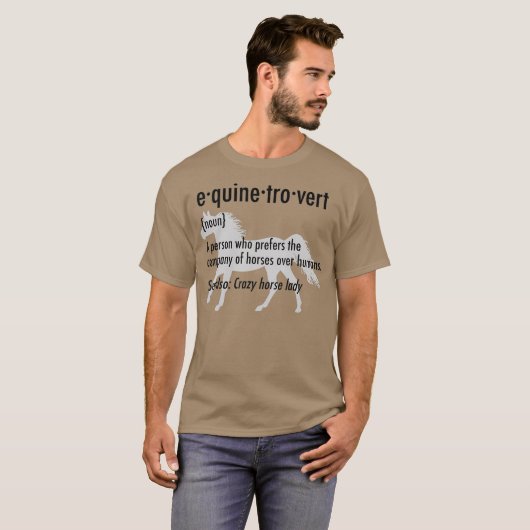 T-shirt Equine Introvert Funny Horse Lover maillot cadeau (Devant entier)