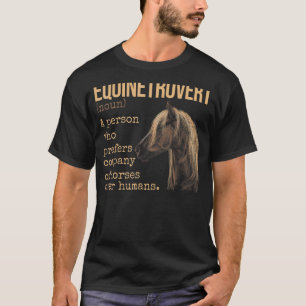 T-shirt Equinetrovert Définition Cheval équestre
