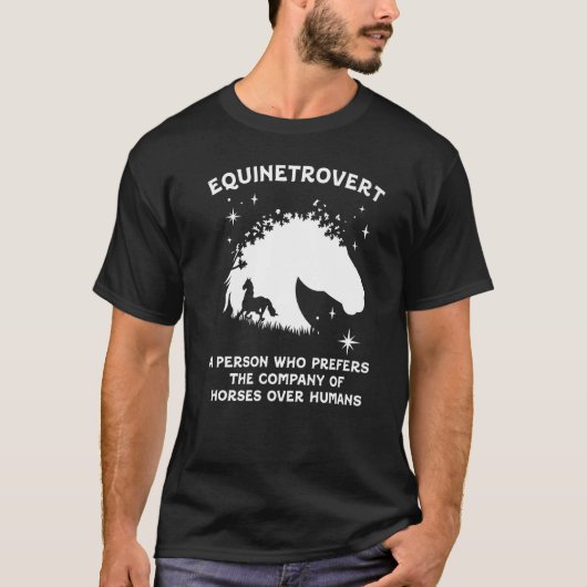 T-shirt Equinetrovert équitation cavalier Rancher Horseman (Devant)