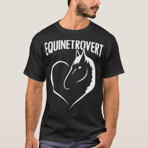 T-shirt Equintrovert Funny Horseback équitation Equestre S