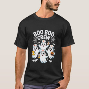 T-shirt Équipage Boo Boo Fantôme Mignon Infirmière Hallowe