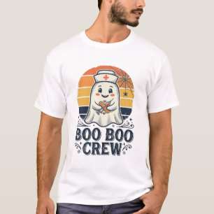 T-shirt Équipage Boo Boo Infirmière Mignonne Fantôme Chemi