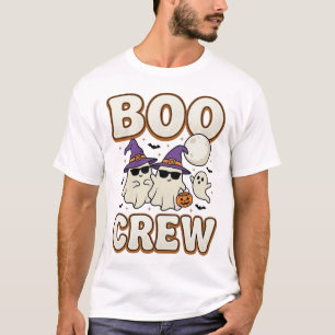 T-shirt Équipage Boo Fantôme Halloween Design Vectoriel Vi