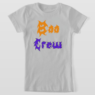 T-Shirt Équipage Boo Halloween Typographie Enfants Mignonn
