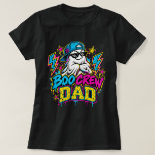 T-shirt Équipage Boo Papa Chemise Halloween, Soleil Pixel 