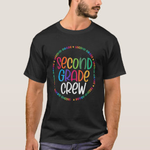 T-shirt Équipage coloré de deuxième année Retour 2 école