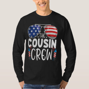 T-shirt Équipage Cousin 4 juillet Famille Américaine