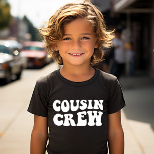 T-shirt Équipage Cousin Famille de jumelage noir Unisex