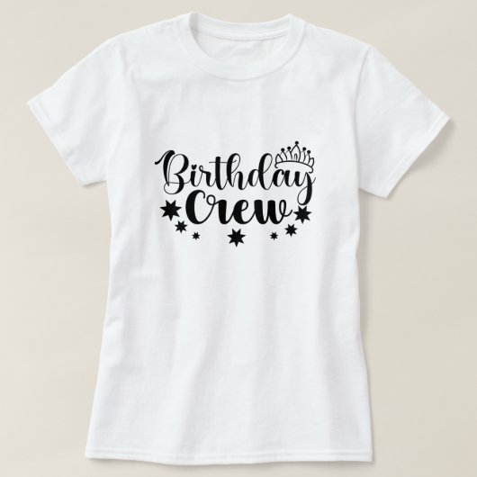 T-shirt Équipage d'anniversaire (Design devant)