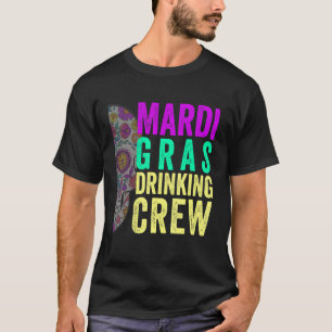 T-shirt Équipage de boisson du Mardi Gras Groupe Mardi Gra