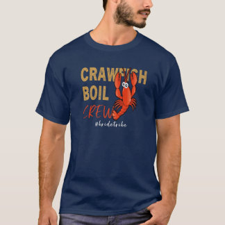 T-shirt Équipage de bouillon d'écrevisses drôle jolie femm