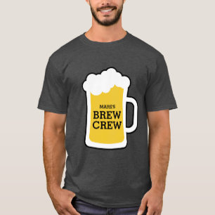 T-shirt Équipage de Brew de mariés d'enterrement de vie 