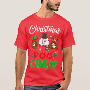 T-shirt Équipage de caca de Noël Émoji caca