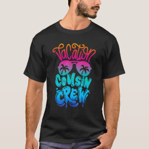 T-shirt Équipage de cousin de vacances de camping en plein