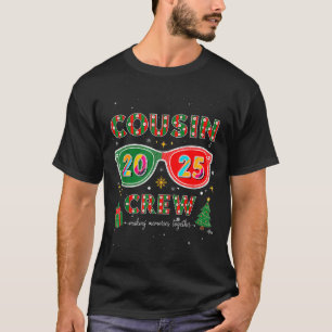 T-shirt Équipage de Cousins 2025 Noël Drôle Correspondant