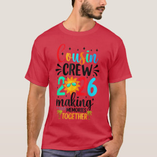 T-shirt Équipage de cousins 2026 Vacances d'été Famille à