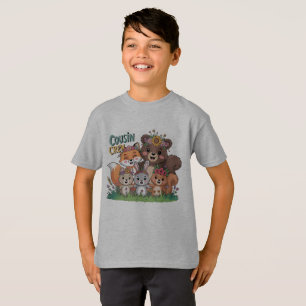T-shirt Équipage de Cousins Animaux Mignons