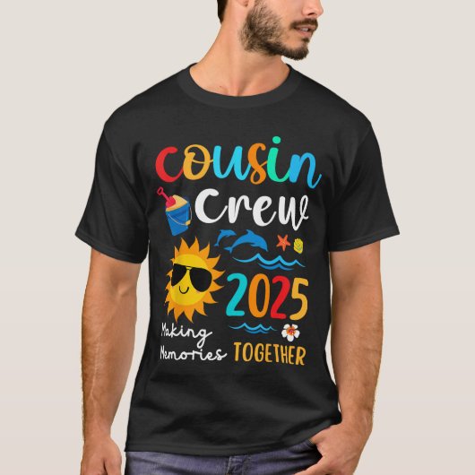 T-shirt Équipage de couture 2025 Vacances été Plage Voyage (Devant)