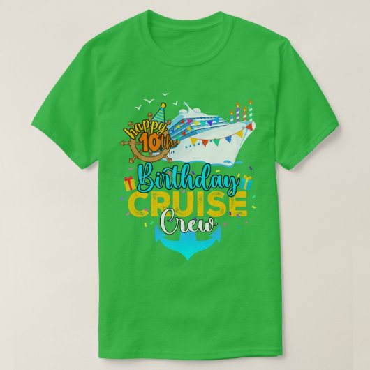T-shirt équipage de croisière 10e anniversaire (Design devant)