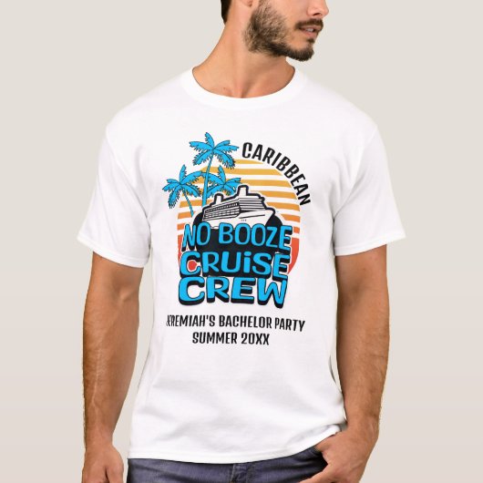 T-shirt Équipage de Croisière Bleue Amusante SANS ALCOOL V (Devant)