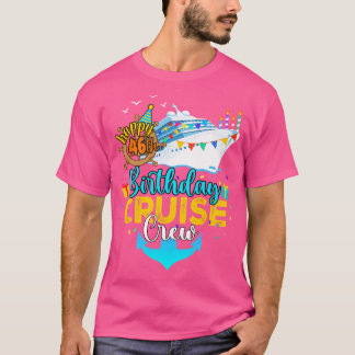 T-shirt équipage de croisière d'anniversaire