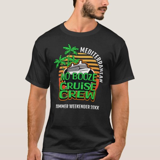 T-shirt Équipage de Croisière sans Alcool Fête de Groupe d (Devant)