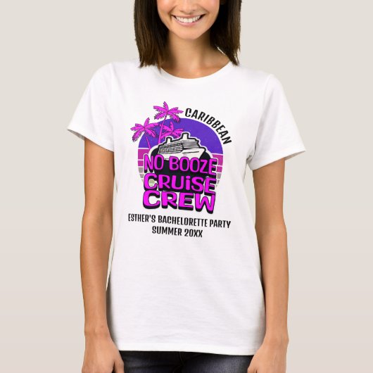 T-shirt Équipage de croisière sans alcool Fête d'enterreme (Devant)