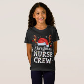 T-Shirt Équipage de l'infirmière de Noël Costume de chapea (Devant entier)