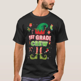 T-shirt Équipage de lutin de 1re année Noël Santa Helper P