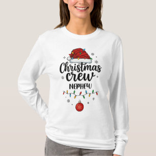 T-shirt Équipage de Noël Neveu Chapeau de Père Noël Corres