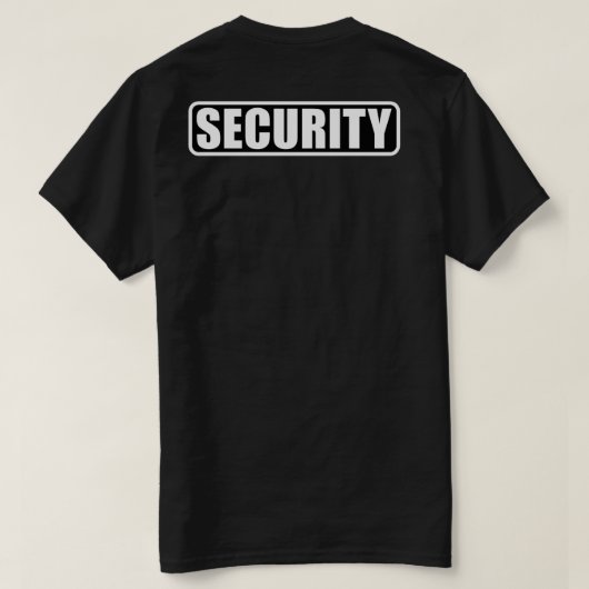 T-shirt Équipage de sécurité des événements - avant et arr (Design dos)