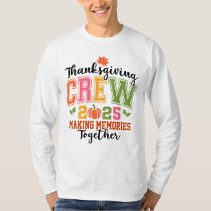 T-shirt Équipage de Thanksgiving 2025   Famille Turquie et