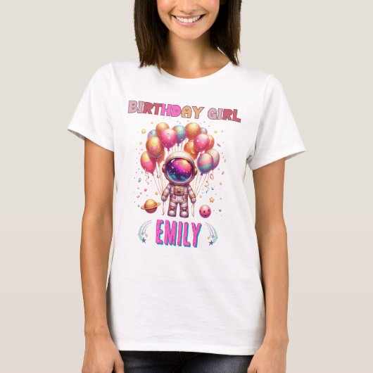 T-shirt Équipage de vol pour filles de l'espace extra-atmo (Devant)