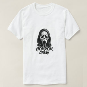 T-shirt Équipage d'horreur Masque de fantôme Film de bouch