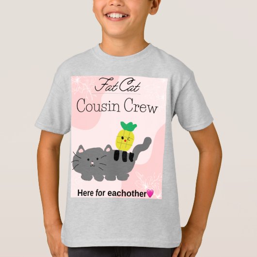 T-shirt équipage du cousin de Fat Cat (Devant)