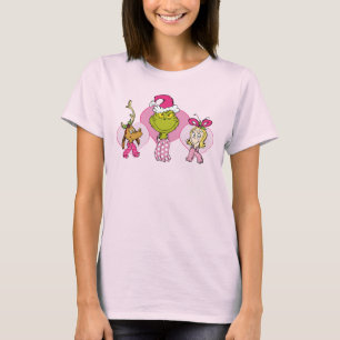 T-shirt Équipage Grinch en Portrait Rose de la Saint-Valen
