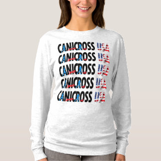 T-shirt Équipage Longsleeve de Canicross Etats-Unis des