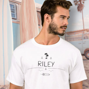 T-shirt Équipage Surfeur de Vieille Fourgonnette Hommes