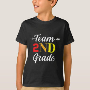 T-shirt Équipe 2e année Enseignant Cool Retourner à l'écol