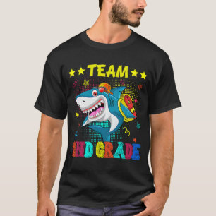 T-shirt Équipe 2e année Enseignant de requin Retour à Scho