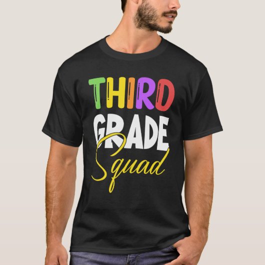 T-shirt Équipe 3e classe Escadron 3e classe Enseignant Stu (Devant)