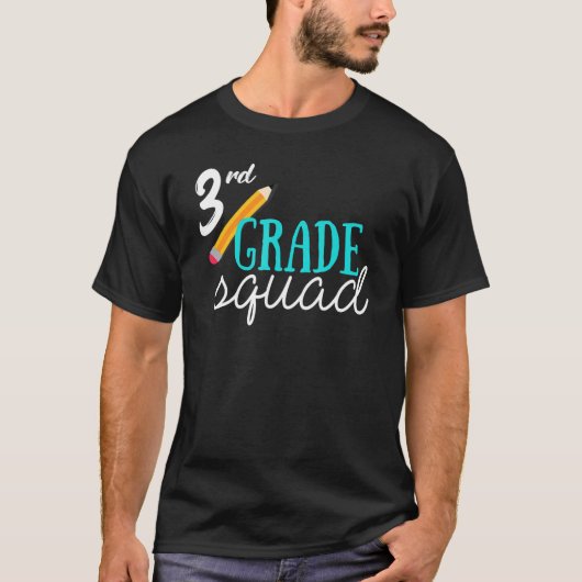 T-shirt Équipe 3e Enseignant de 3e année Retour à l'école (Devant)