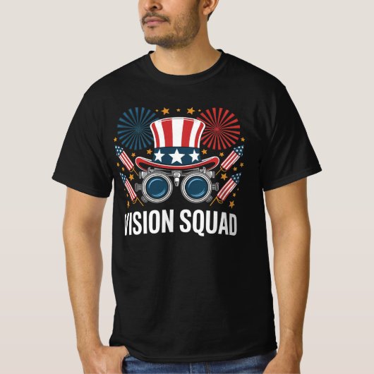 T-shirt Équipe 4 juillet Vision (Devant)