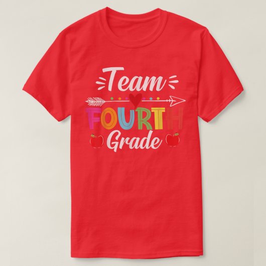 T-shirt Équipe 4e année Retour à l'école 4e Enseignants Ét (Design devant)