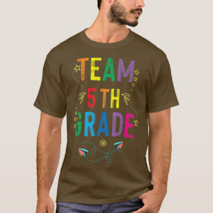 T-shirt Équipe 5e année Retour à l'école Enseignant de la