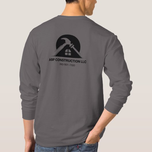T-shirt Équipe à manche longue avant/arrière de constructi (Dos)