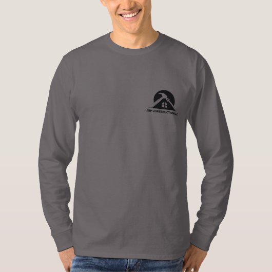 T-shirt Équipe à manche longue avant/arrière de constructi (Devant)