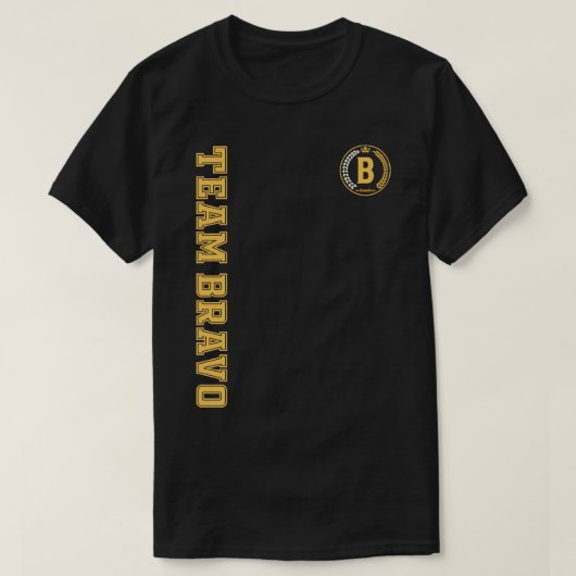 T-SHIRT ÉQUIPE ALPHABET BRAVO (Design devant)