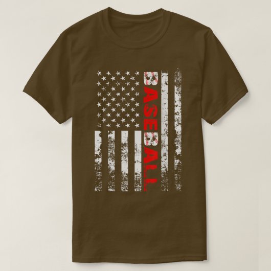 T-shirt Équipe américaine de baseball Drapeau 282 (Design devant)